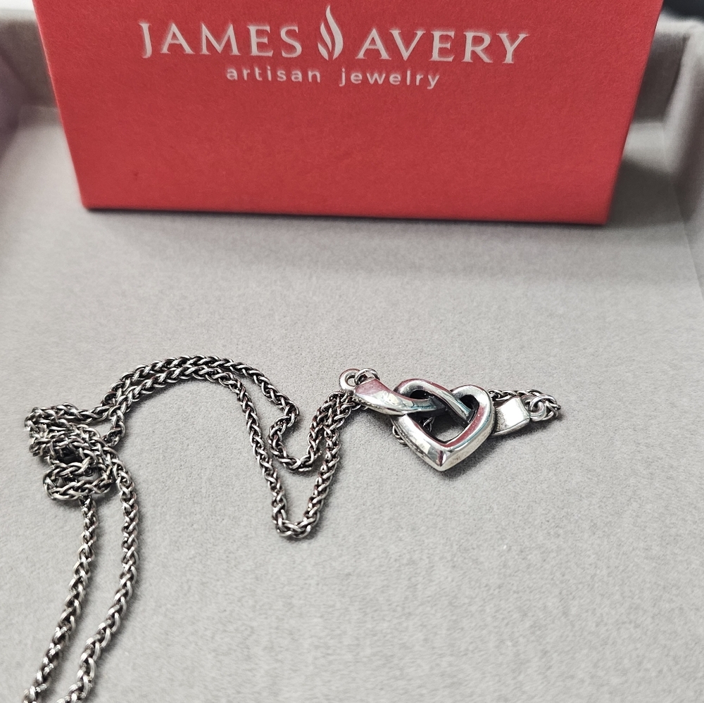 Retired James Avery Heart Knot necklace